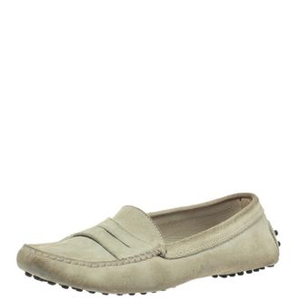 Tod's Tods Grey Suede Penny Loafers