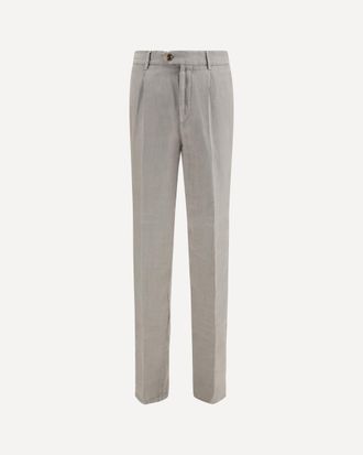 Brunello Cucinelli Garment dyed ginen gabardine Pants Male 52