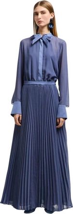 Emporio Armani Gelegenheidsjurken - Dames - Jurken - Blauw - Maat: L Tweed