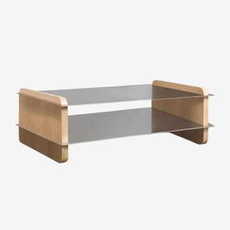 Sklum Mesa De Centro Rectangular 120x60 Cm En Madera De Mango Y Acero Tokyo Sklum