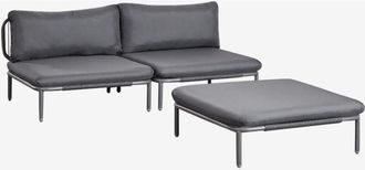 Sklum Sklum - Sof&aacute; Modular De Jard&iacute;n De 2 Piezas Y Puff Roubly