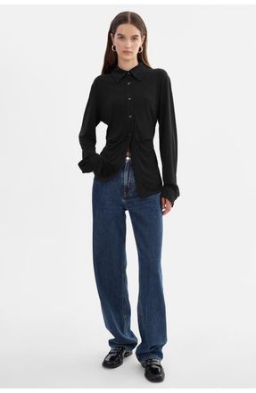 LaMarque Kai | Fitted Knit Shirt in Black at Nordstrom, Size X-Small