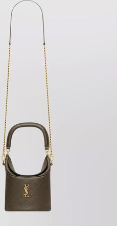 Saint Laurent gaby leather bucket bag
