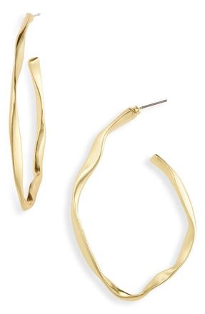 Karine Sultan Irregular Hoop Earrings in Gold at Nordstrom