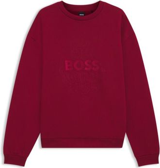 BOSS Logo-artwork T-shirt in cotton terry
