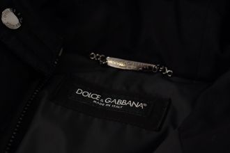 Dolce & Gabbana Mens Nylon Hooded Parka Black Cotton Shell Down Jackets