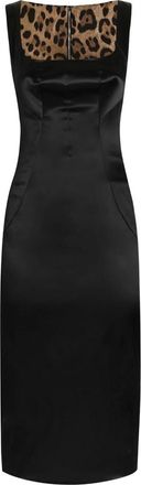 Dolce & Gabbana Square-neck Satin Midi Dress