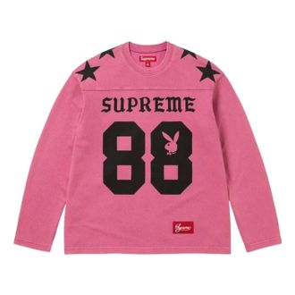 SUPREME x Playboy SS26 L/S Football T-Shirt Pink SUP-SS26-043-PNK