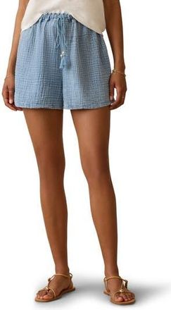 Faherty Dune Organic Cotton Gauze Drawstring Shorts in Light Indigo Wash at Nordstrom Rack, Size Xx-Large