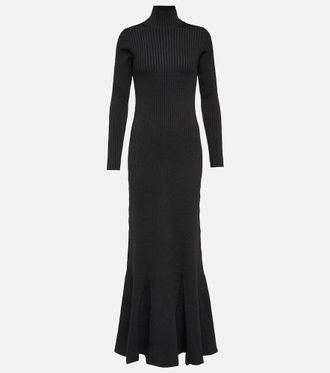 Balenciaga Abito lungo in misto seta