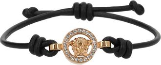 Versace Logo Lambskin Medusa Head Bracelet