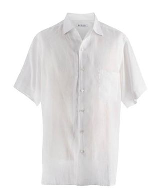 Loro Piana White Linen Shirt Size XL