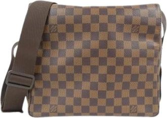 Louis Vuitton Pre-owned Cross Body Bags, male, Brown, Size: ONE SIZE Pre-owned Naviglio Damier Shoulder Bag