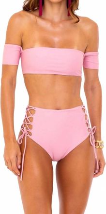 SOAH Womens High Waisted Bottom In Ivy Pink