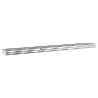 vidaXL Cama De Jard&iacute;n Elevada Plateado 600 X 80 X 24 Cm Galvanizado Vidaxl