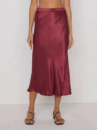 Nation Ltd Giselle Bias Skirt In Truffle