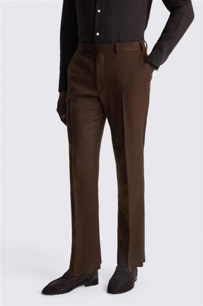Vitale Barberis Tailored Fit Chestnut Flannel Trouser
