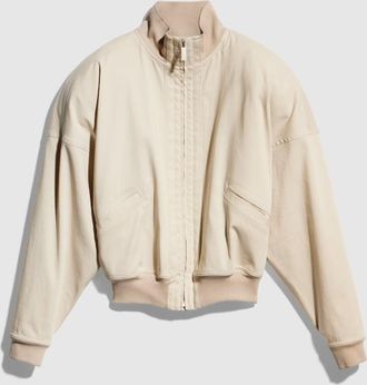 Gucci Silk Poplin Zip Jacket, White
