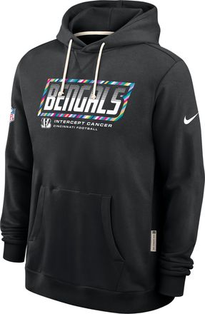 Nike Cincinnati Bengals Crucial Catch Sideline Standard Issue Nike Mens Dri-FIT NFL Pullover Hoodie in Black | 03AZ00AZUY-F9R