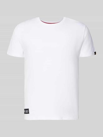 Alpha Industries Alpha Industries T-Shirt mit Label-Patch in Weiss, Gr&ouml;&szlig;e XXXL