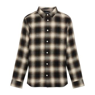 AllSaints Baseline Shirt - Heren - Casual Overhemden - Bruin - S - Katoen - Overhemden