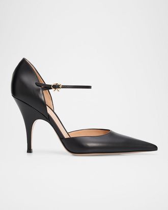 Gianvito Rossi 95mm Sofia Leather d & apos;Orsay Pumps