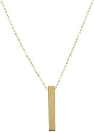 Italian Gold, Inc 10K Engravable Long Cube Adjustable Necklace