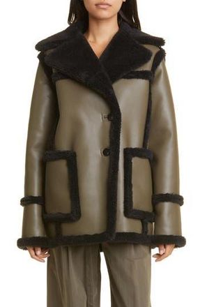 Proenza Schouler Faux Shearling Jacket in Wood/Black at Nordstrom Rack, Size Medium