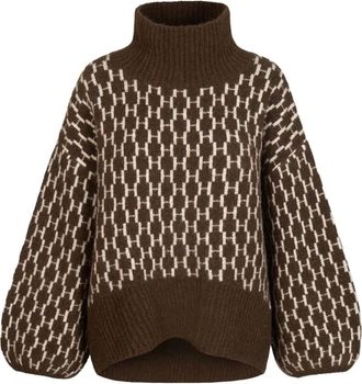H&eacute;st H&eacute;st, Truien & Vesten, Dames, Bruin, S, Wol, Fam New Pattern
