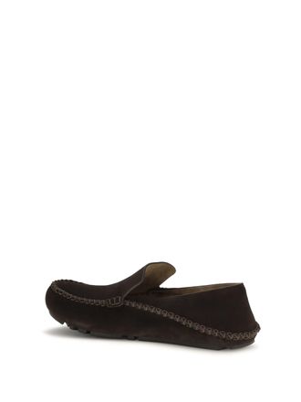 Loewe Mens Loafers Rambla Dark Brown Suede Upper