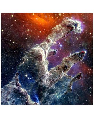 Empire Art Direct Eagle Nebula: Pillars Of Creation Free-Floating Reverse Printed Tempered Glass Wall Art