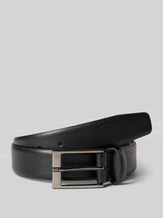 Christian Berg Ledergürtel mit Dornschließe in Black, Größe 105