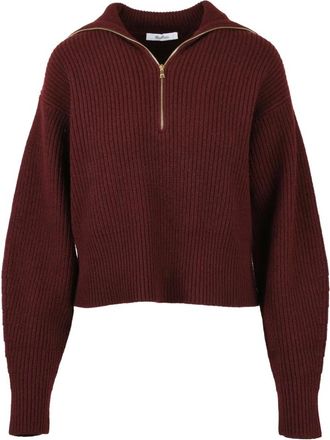 Max Mara Truien & Vesten, Dames, Rood, S, Wol, Nadar Rib-Knit Trui