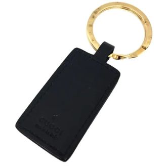 Gucci Pre-owned Accessories, unisex, Black, Size: ONE SIZE Pre-owned Vintage Leather Keyring