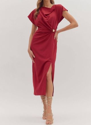 Entro Scarlett Nights Midi Dress In Red