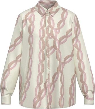Marella Twill Shirt - Dames - Overhemden - Beige - L - Polyester - Overhemden