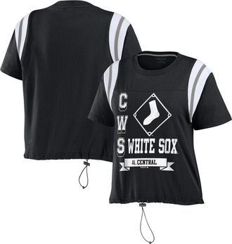 WEAR by Erin Andrews Womens WEAR by Erin Andrews Black Chicago White Sox Cinched Colorblock T-Shirt at Nordstrom, Size X-Small