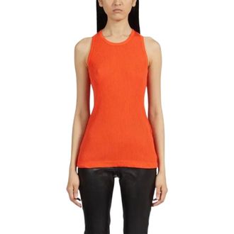 Ferragamo Camiseta de seda - Tops - Mujer - Rojo - XS