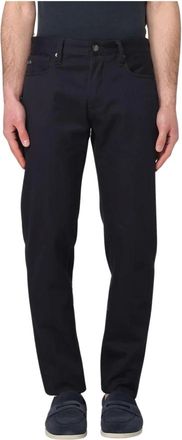 Emporio Armani Straight Fit Jeans, male, Blue, W34, Black Cotton Straight Leg Jeans