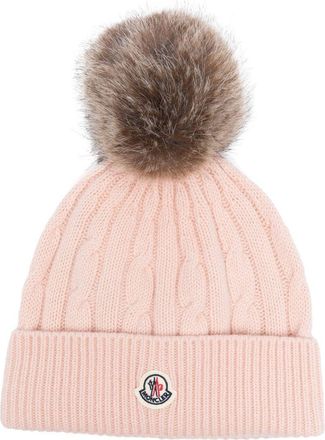 Moncler tricot beanie - Pink