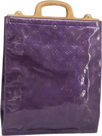 Louis Vuitton Pre-owned Vintage Patent Leren Tote Bag - Dames - Vintage Shopper - Paars - ONE Size - Leer - Vintage