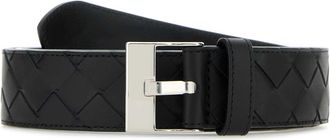 Bottega Veneta Black Leather Belt