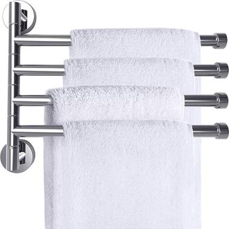 OEM Toallero De Pared De 180&deg;, Soporte Para Toallas, Barra Para Toallas De Acero Inoxidable, Barra Para Toallas Cromada (4 Brazos)