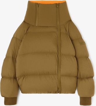 Ganni Puffer in Green Future Nylon - Size 8/10