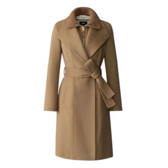 Mackage Jassen, Dames, Beige, S, Wol, Norita Belted Coat