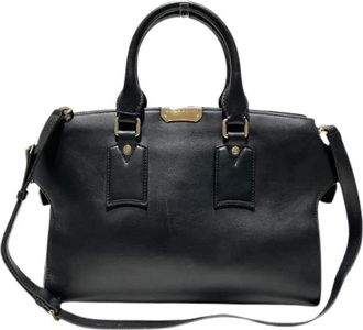Burberry Pre-owned Handbags, female, Black, Size: ONE SIZE Pre-owned Vintage Leather Handbag