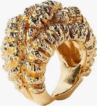 Paola Sighinolfi Goldener gezwirbelter Ring Shaman