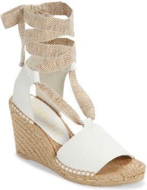 Pedro Garcia Orsel Ankle Wrap Espadrille Sandal in White Cervo at Nordstrom Rack, Size 6.5Us / 36.5Eu