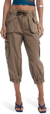 Desigual Capri Cargo Pants in Gray Brown at Nordstrom Rack, Size Small