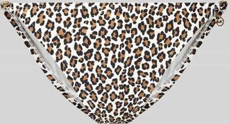 Michael Kors Slim Fit Bikini-Hose in Allover-Animal-Print in Black, Gr&ouml;&szlig;e XS